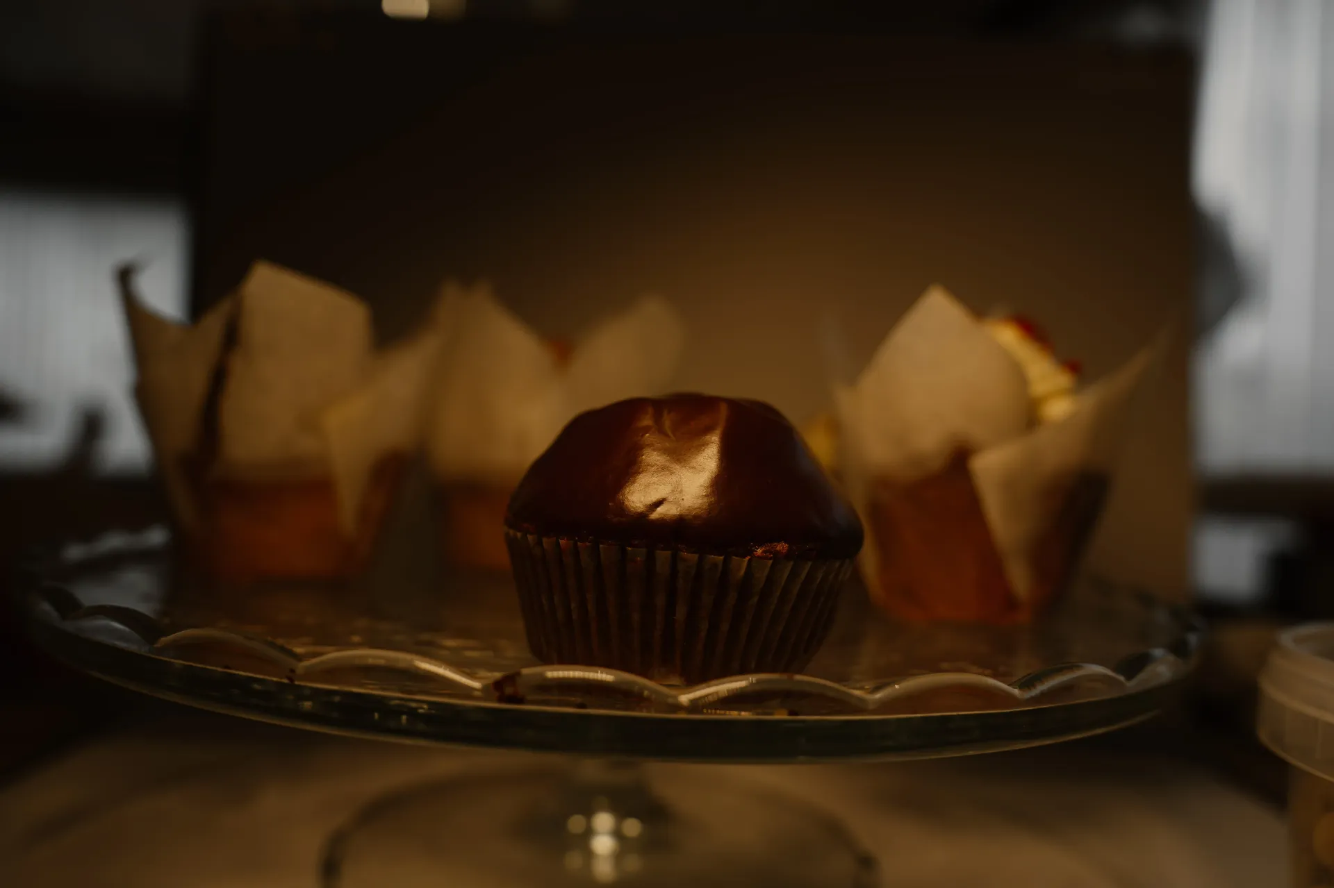 Chocolade cupcake met ganachetopping